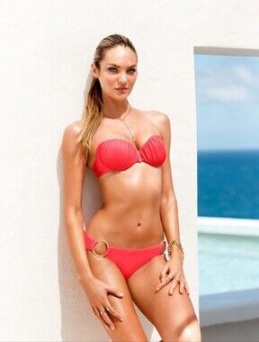 VINTAGE VS NEON TIE BACK STRAPLESS BANDAUE BIKINI